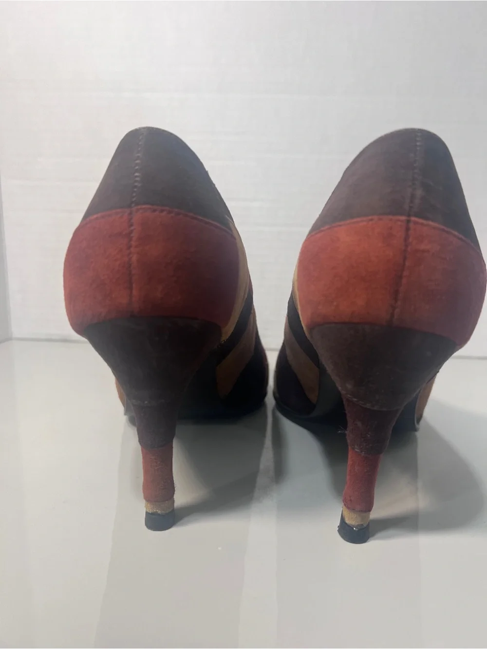 Carlos by Carlos Santana Women’s 8M Patchwork Suede Leather Pumps Heels Brazil